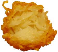 image of inside a straw hash brown